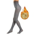 thumbnail image 5 of Features Socks for Women Women's Winter Warm Fleece Lined Leggings - Thick Velvet Tights Thermal Translucent Pants Gray One Size, 5 of 5