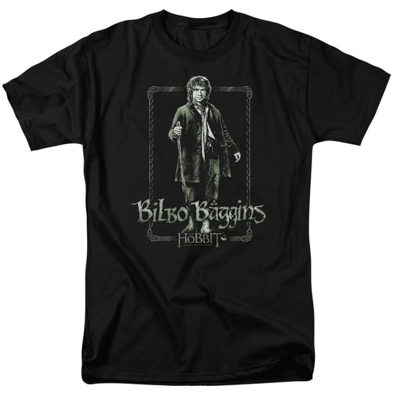 The Hobbit Bilbo Stare S/S Adult 18/1 T-Shirt Black