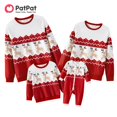 thumbnail image 2 of PatPat Christmas Family Matching Allover Reindeer Print Raglan-sleeve Sweatshirts, 2 of 4