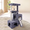 thumbnail image 4 of WK Cat Tree Tower for Indoor Cats,Activity Centre Cat Tower with Two Cat Condos Hammock Scratching Posts,Grey, 4 of 7