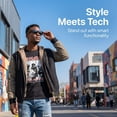 thumbnail image 2 of Smart Audio Glasses with Bluetooth, 4-Level Electrochromic Dimming, Open-Ear Stereo, Hands-Free Calling, UV400 Protection, Lightweight, for iPhone Android Outdoor Driving Work, 2 of 7