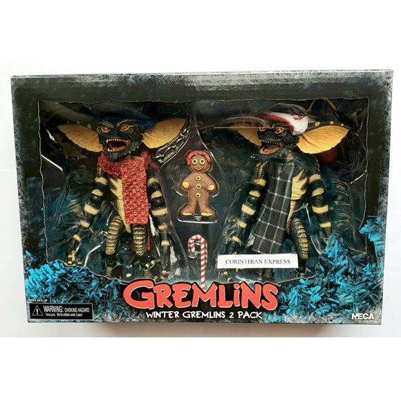 Gremlins 1984 6 Inch Action Figure 2-Pack Series - Gremlins Christmas Carol Winter Scene (Head On Gingerbread Man)