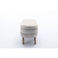 thumbnail image 2 of Velvet Fabric Bedroom Bench With Wood Legs And Storage - Gray For Living Room In Internal Option, 2 of 6