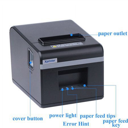 80mm Thermal Receipt POS Printer Auto Cutter USB Port For Windows XP/7/8/8.1/10
