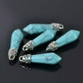 thumbnail image 4 of U8MO 2pcs Natural Stone Gemstone Charms Pendants lot for Jewelry Necklace Making-Heart (Bluestone), 4 of 6