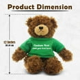 thumbnail image 4 of Made by Aliens Customized Chocolate Brandon Bear - 12 inch Personalized Stuffed Bear Plush Toy - Perfect Custom Shirt Bear Gift for Graduation Valentines Graduation Easter Holidays (Powder Blue Shirt, 4 of 4
