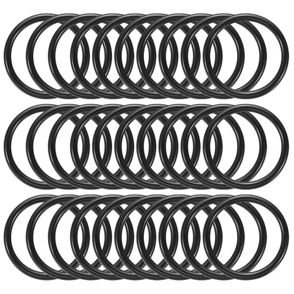 Uxcell 2 Inch Dream Catcher Rings, 30 Pcs Plastic Macrame Wreath Floral Round Ring Hoop, Black