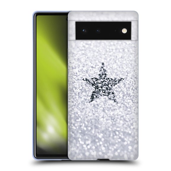 Head Case Designs Officially Licensed Monika Strigel Glitter Star Pastel Winter Snow Soft Gel Case Compatible with Google Pixel 6