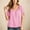 c01Pink, variant on Summer Trendy Gingham Tops for Womens Cotton Blend Plaid Print Blouses Round Neck Vintage Puff Sleeve Cute Tops Blue M