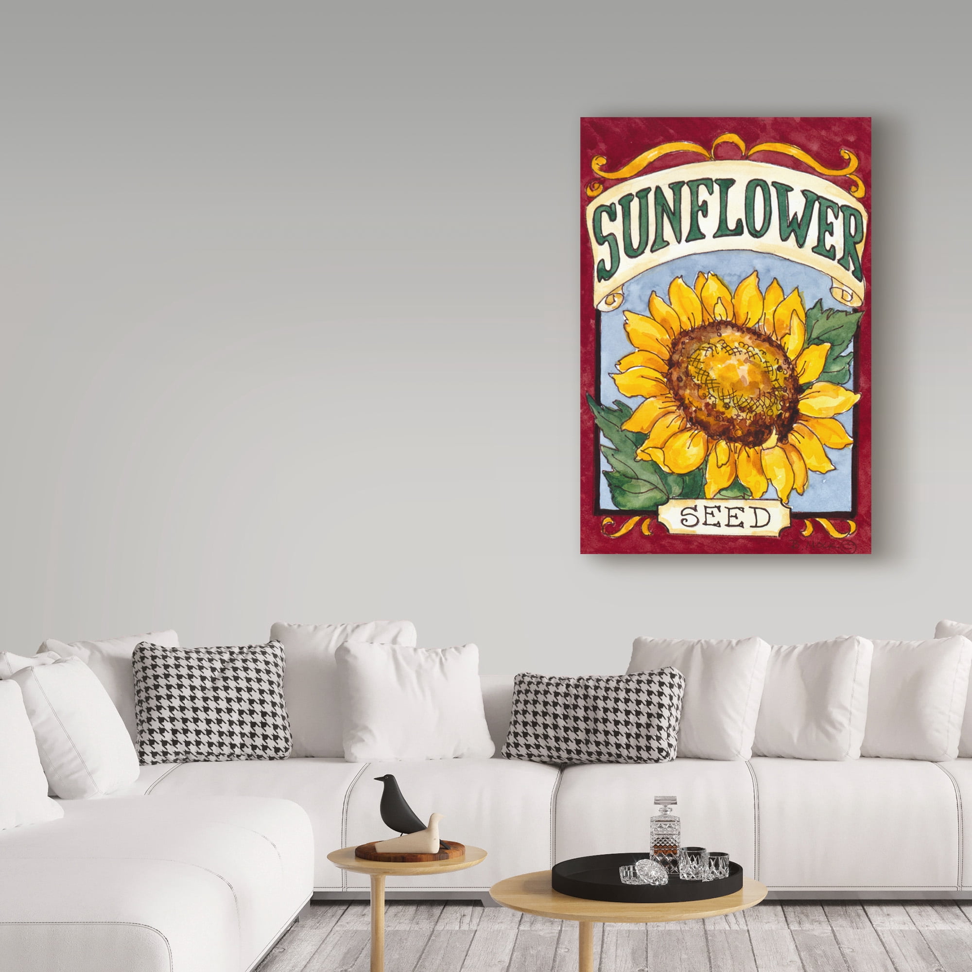 Trademark Fine Art 'Large Sunflower Seed Packet' Canvas Art by Barbara Mock