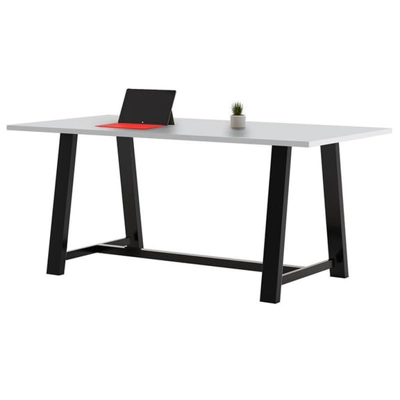 Pemberly Row 3.5 x 7 FT Conference Table in Fashion Grey - Standard Height