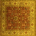 thumbnail image 1 of Ahgly Company Indoor Square Oriental Yellow Traditional Area Rugs, 4' Square, 1 of 4