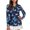 Blue Butterfly, variant on Yuyamidu Cute Snowman Women Golf Shirts Snowflake Long Sleeve Zip Up V-Neck Golf Tennis Shirt Red Christmas Pullover Tops Size 2XL