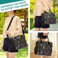 thumbnail image 5 of FORMRS Insulated Lunch Bag Unisex Large Capacity with Shoulder Strap, Purple Floral Pattern, 5 of 6