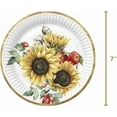 thumbnail image 2 of European Excellency, AUTUMN SUNFLOWERS Dessert Plate, Disposable Floral Party Paper Plates, Summer Party Supplies for Birthdays, Weddings, Showers, and Other Events, Sunflower Theme - 7 inch (24pcs), 2 of 3