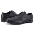 thumbnail image 6 of HA-EMORE Men's Dress Leather Shoes, Leather Stylish Lace-up Wingtip Brogues, Mens Oxford Shoes, Business Formal Lightweight Pointed Toe, 6 of 7