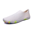 thumbnail image 5 of lnmuld Men Women Water Shoes Aqua Socks with Colorful Sole for Beach Pool Surf Color:White,Size:44, 5 of 8