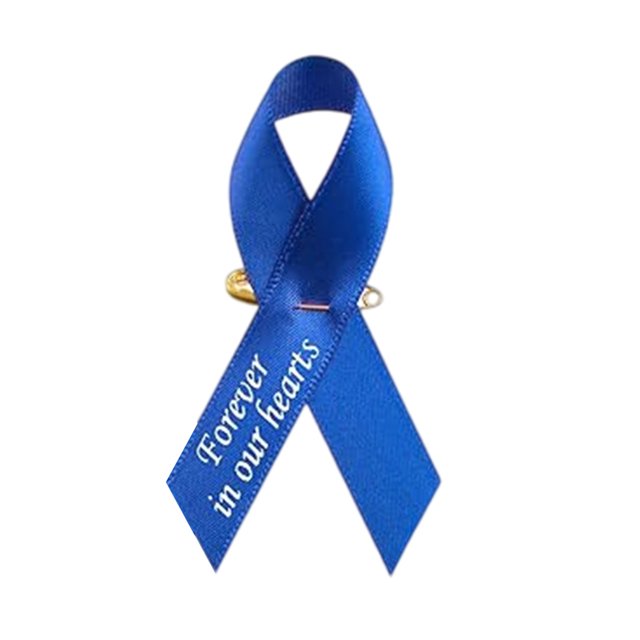Clearance! Memorial Ribbon In forever In Our Hearts Ribbons Remembrance Service Office&Craft&Stationery,Blue