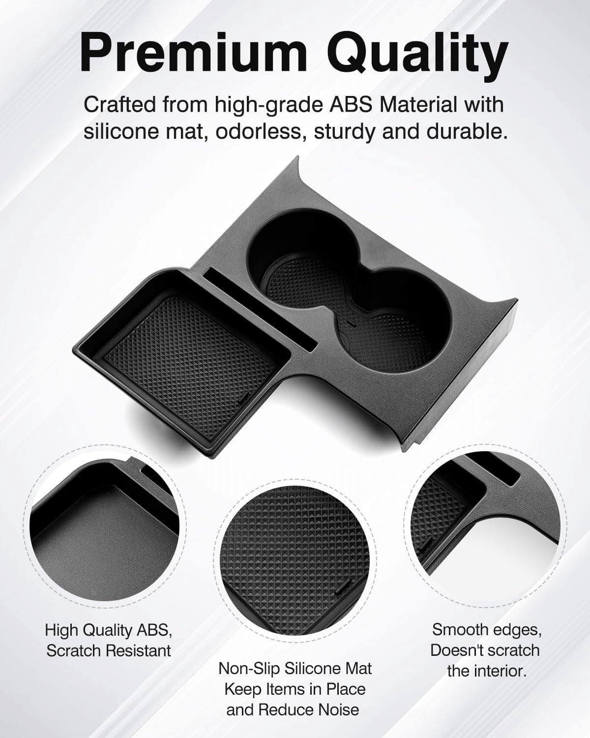 Canvcle Maverick Cup Holder Insert Center Console Organizer for 2022-2025 Ford Maverick Accessories, Car Front Seat Armrest Storage Box for Maverick Multi-Functional Drink Cup Holder Tray