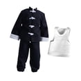 thumbnail image 3 of 3 piezas 1/12 abrigo y pantalones chaleco, ropa de muñeca hecha a mano, disfraz de ropa en miniatura para figuras masculinas de 6 pulgadas vistes Set de pantalones recortados, 3 of 8