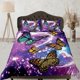 thumbnail image 1 of Mariposa púrpura Juego de Funda Nórdica Colorido Colcha, Dormitorio Ropa de cama con, 1 of 4