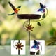 thumbnail image 5 of Comedero para pájaros de metal retro con estaca, cuenco decorativo resistente a la intemperie. Mariposa, 5 of 9