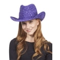thumbnail image 2 of Sombrero de vaquero de lentejuelas con lentejuelas de brillo Top Headwear TOP HEADWEAR  Sombrero de vaquero, 2 of 2