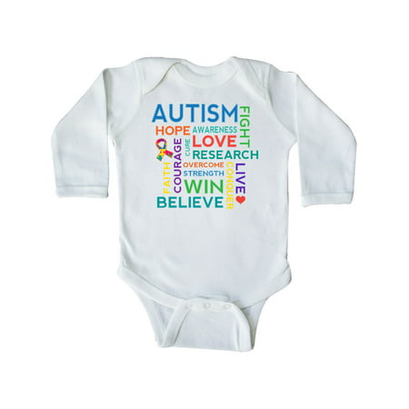 

Inktastic Autism Support slogan Gift Baby Boy or Baby Girl Long Sleeve Bodysuit