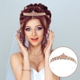 thumbnail image 2 of Miangastore Headpiece Hair Band Crown Headband Peach Alloy 1Set, 2 of 8