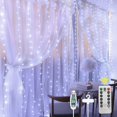 thumbnail image 1 of WWS-Fairy Curtain Lights,300 LED White Window Curtain String Light,8 Modes 9.8×9.8Ft Waterproof Curtain String Light USB Powered with Remote Control,Christmas String Lights for Indoor/Outdoor, 1 of 4
