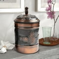 thumbnail image 4 of NuSteel Pineapple Antique Copper 2 QT Stainless Steel Canister, Beautiful Food Storage Container for Kitchen Counter, Tea, Sugar, Coffee, Caddy, Flour Canister with Rubber seal lid,TG-590AC-3, 4 of 4