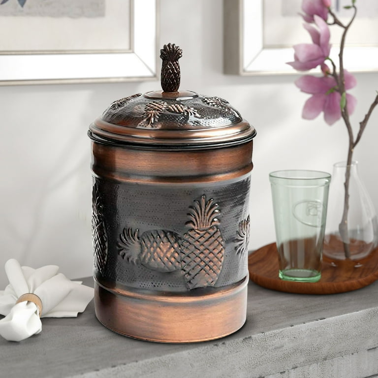 NuSteel Pineapple Antique Copper QT Stainless Steel Canister