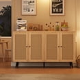 thumbnail image 4 of LAFGUR Buffet Sideboard Cabinet,Wood Kitchen Storage Cabinet with Adjustable Shelves,Modern Farmhouse Coffee Bar Cabinet for Kitchen, Dining Room,Brown, 4 of 9
