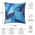 thumbnail image 2 of Multi-Size Linen Sofa Pillow Cover Invisible Zipper Open And Close Strong Use For Sofa Chair Garden Sofa Car Blue Geometric Lines_4 16"X16", 2 of 8