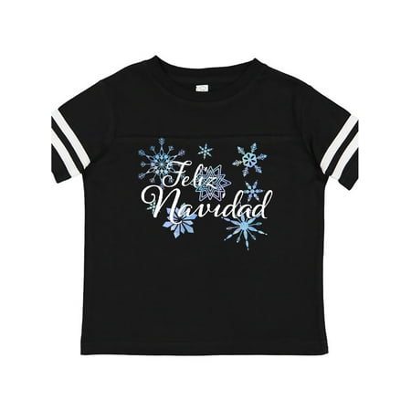

Inktastic Feliz Navidad white writing with snowflakes Gift Toddler Boy or Toddler Girl T-Shirt