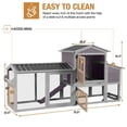 thumbnail image 6 of MEDEHOO 80" Chicken Coop with Wheels Expandable Large Waterproof Chicken House for Outdoor with Nesting Box, 6 of 8