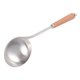 thumbnail image 5 of Cucharón plegable de acero inoxidable, cucharón para sopa de acero inoxidable, mango largo de haya, cuchara de cocina, utensilio con gancho para cocina y restaurante., 5 of 8