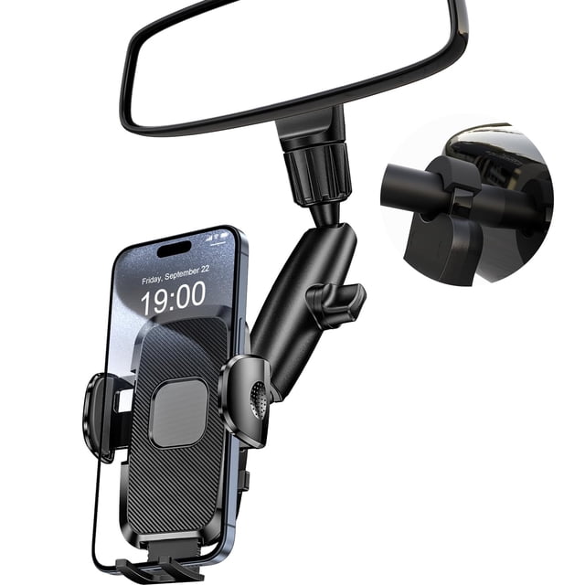 Soporte para teléfono de coche JDHDL, espejo retrovisor giratorio de 360°