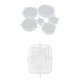 thumbnail image 1 of 2 Juegos de Tapas Elásticas de Silicona Transparente Tapas para Tazones de Resistentes Al Calor Sunnimix Tapas de sellado elástico de silicona, 1 of 8