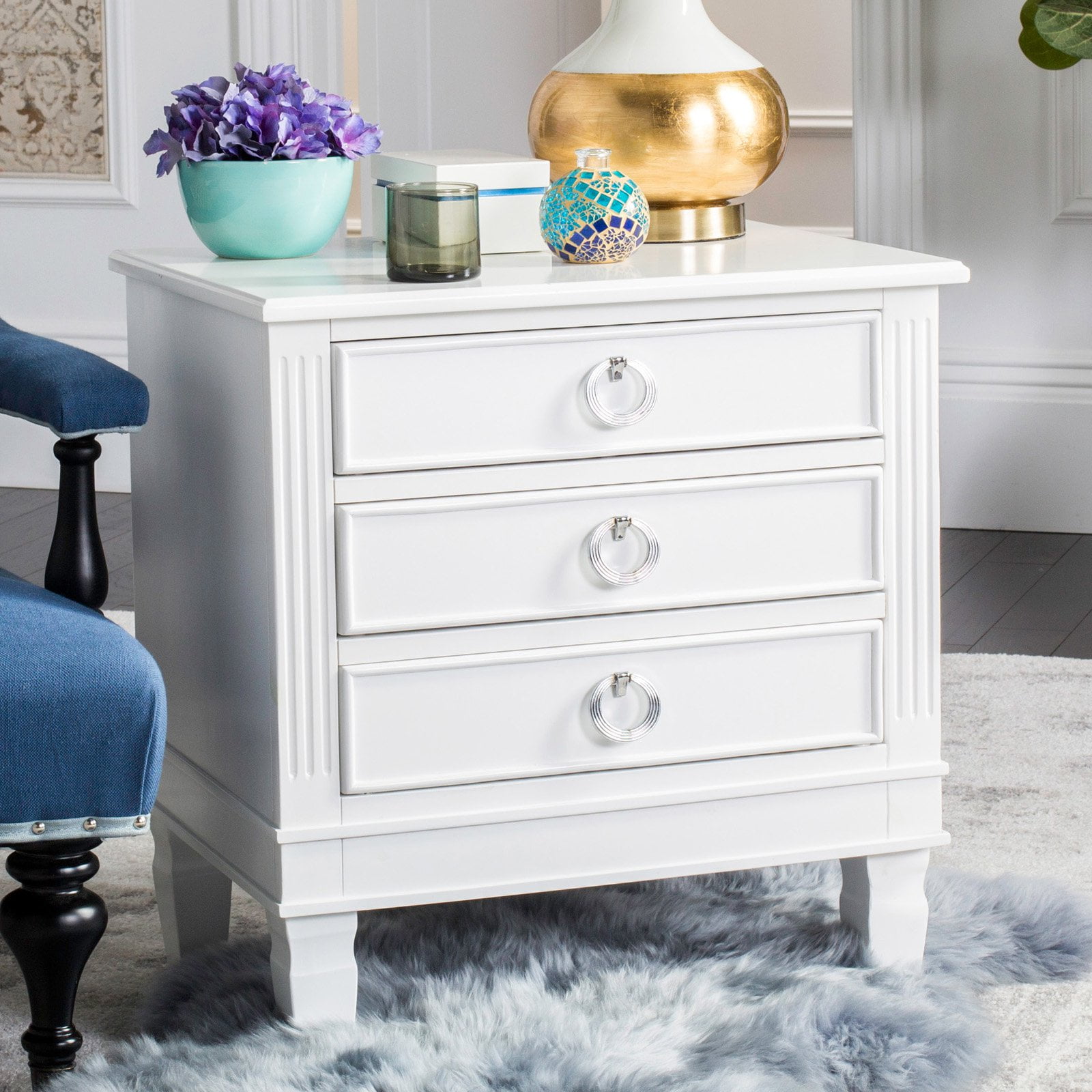 Safavieh Kira 3Drawer Nightstand, Multiple Colors