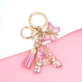 thumbnail image 3 of TRIANU Initial Letter Keychains for Women Tassel Butterfly Purple Cute Car Keychain for Wallet Purses Backpack, Letter A, 3 of 5