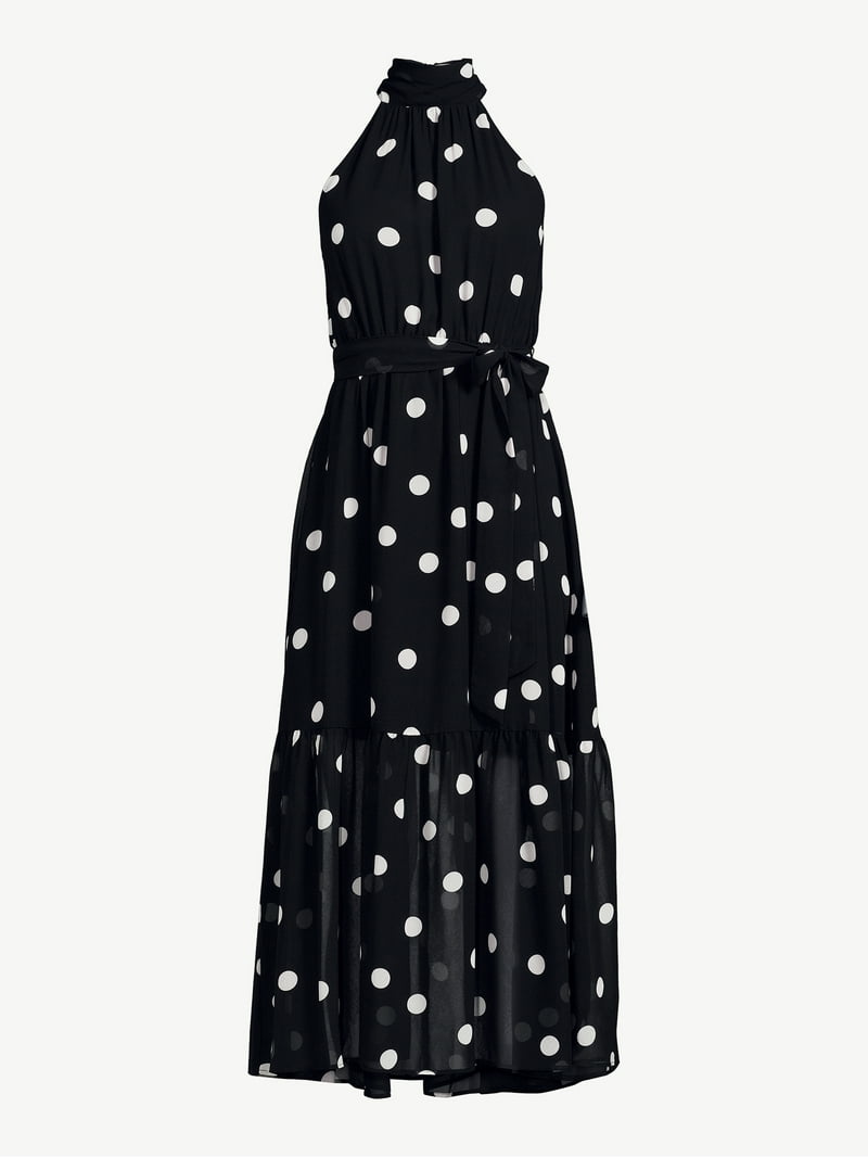Scoop Halter Top Midi Dress - Floaty Fit - Walmart.com Scoop Halter Top Midi Dress - Floaty Fit - Walmart.com