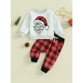thumbnail image 3 of Baby Boy Girl Christmas Outfit 3M 6M 12M 18M 24M 3Y Merry Christmas Crewneck Sweatshirt and Pants Set Toddler Xmas Clothes, 3 of 10
