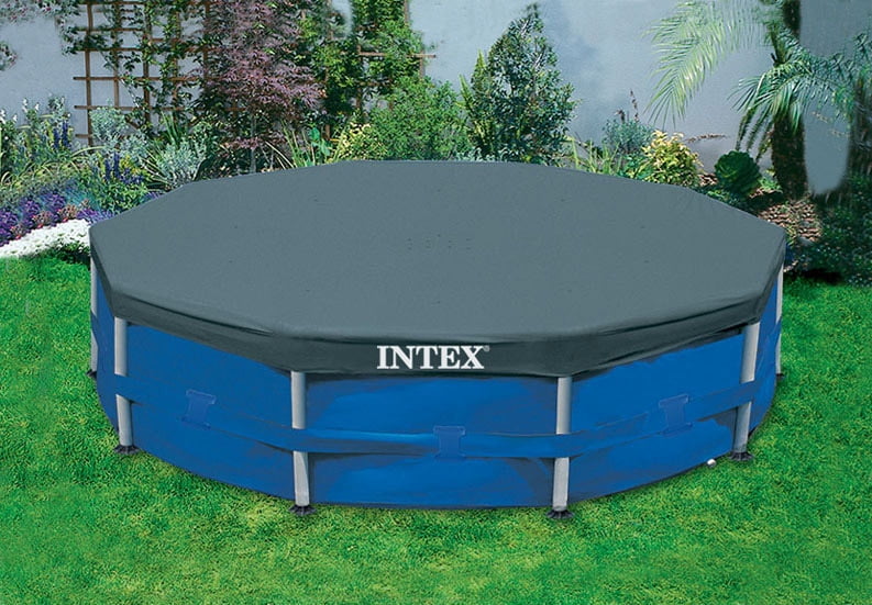 Intex 10' Round Frame Above Ground Pool Debris Cover with Drain Holes