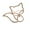 Gold, variant on Alloy Hollow Foxes Brooch Pin Fashion Clothing Jewelry Party Wear Brooch Wedding Decoration Pin Present for Women Man
