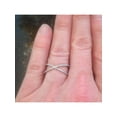 thumbnail image 3 of Bague Mode Croisée en Or Blanc avec Diamants Ronds, X, 1/5ct, 3 of 4