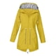 thumbnail image 2 of Chubasquero Mujer Chaquetas de lluvia impermeables ligeras Cazadora plegable con capucha para exteriores para pesca, senderismo, escalada, acampada, v - amarillo 4XL, 2 of 7
