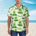 thumbnail image 4 of Lsque Cute Frog1 pattern Hawaiian Shirt for Men, Unisex Summer Beach Casual Short Sleeve Button Down Shirts-Medium, 4 of 9