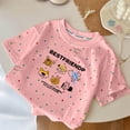 thumbnail image 5 of CYRBOKO Girls Outfit Sets, Cotton Elastic Waist Summer Short Sleeve T-shirts and Shorts Pink Size 2-3 T, 5 of 6