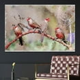 thumbnail image 3 of HFDF Canvas Wall Art A Group of Red, White and Brown Small Birds on Trees Branches Birds Wilderness Oil Painting Realism Contemporary Colorful for Living Room, Bedroom, Office - 24x16inch Framed, 3 of 4